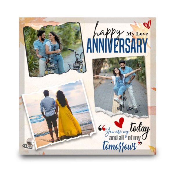 Anniversary Gift for Husband on Printable Glass (19.5x19.5cm) - Image 4