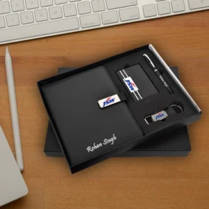 Customized 4 in 1 Black Color Corporate Gift Set