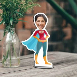 Personalized single caricature for Super Mom