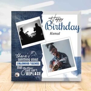 Birthday Gift for Male Friend on Printable Glass (19.5x19.5cm)