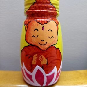 Glass Bottle Doll Painting 02 - by Mousumi Paul